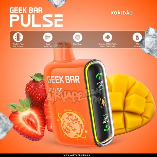 alt="geekbar pulse disposable, pod 1 lần geekbar, pod 1 lần vị xoài dâu, pod 1 lần vị xoài"